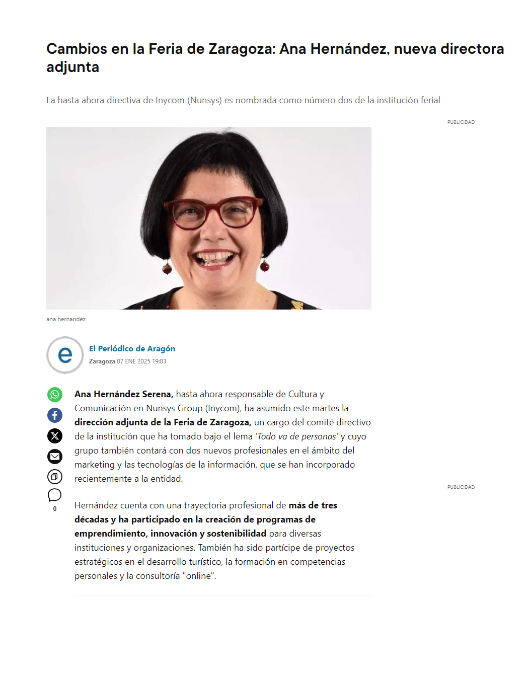 screencapture elperiodicodearagon aragon 2025 01 07 cambios feria zaragoza ana hernandez 113184246 html 2025 01 15 22 55 42