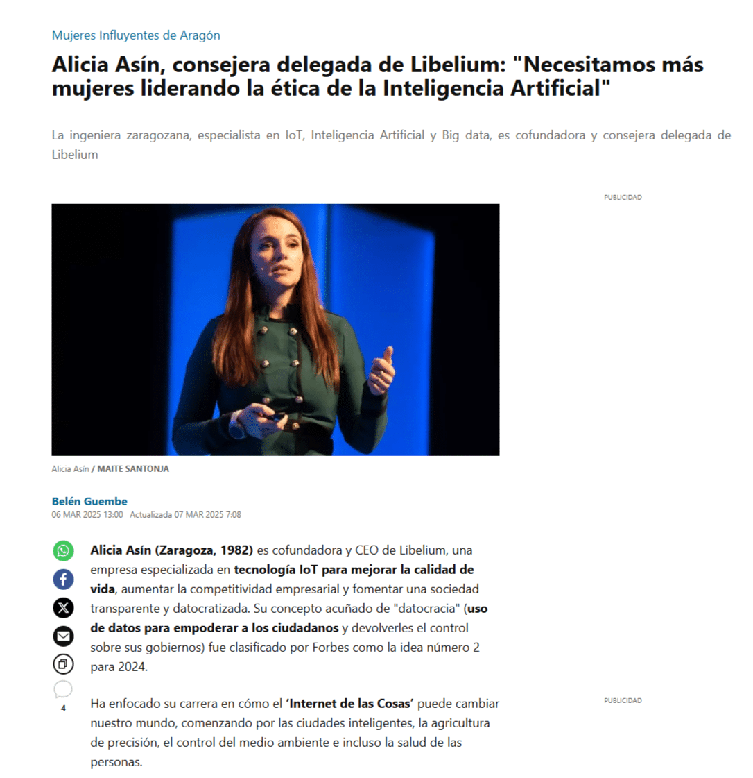 screencapture elperiodicodearagon aragon 2025 03 06 alicia asin consejera delegada libelium 115001134 html 2025 03 11 10 43 42