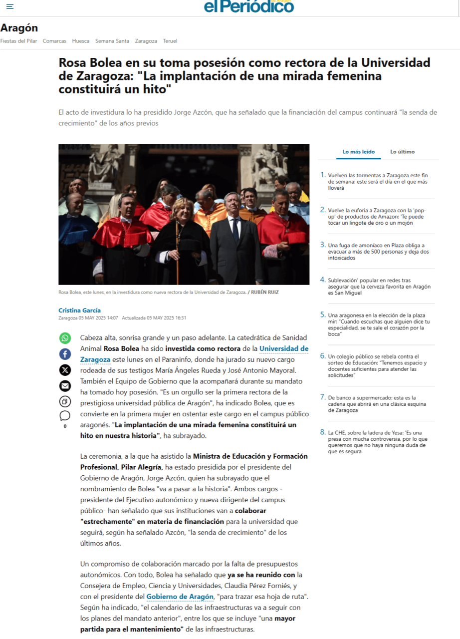 screencapture elperiodicodearagon aragon 2025 05 05 rosa bolea toma posesion rectora 117037281 html 2025 05 09 09 47 22 scaled