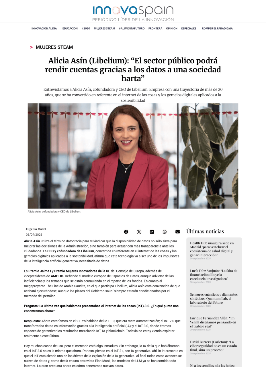 screencapture innovaspain alicia asin libelium el sector publico podra rendir scaled