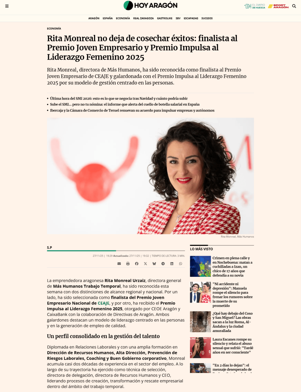 screencapture hoyaragon es articulo noticias economia empresa rita monreal deja cosechar exitos finalista premio joven empresario premio impulsa liderazgo fem scaled